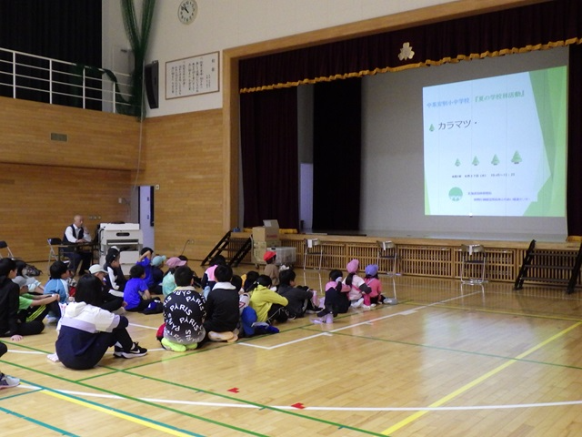 「カラマツ・トドマツ」の説明の様子