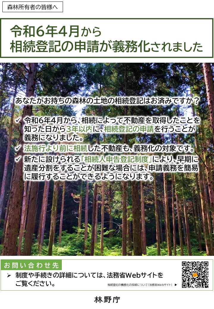 相続登記申請の義務化について（パンフレット表）