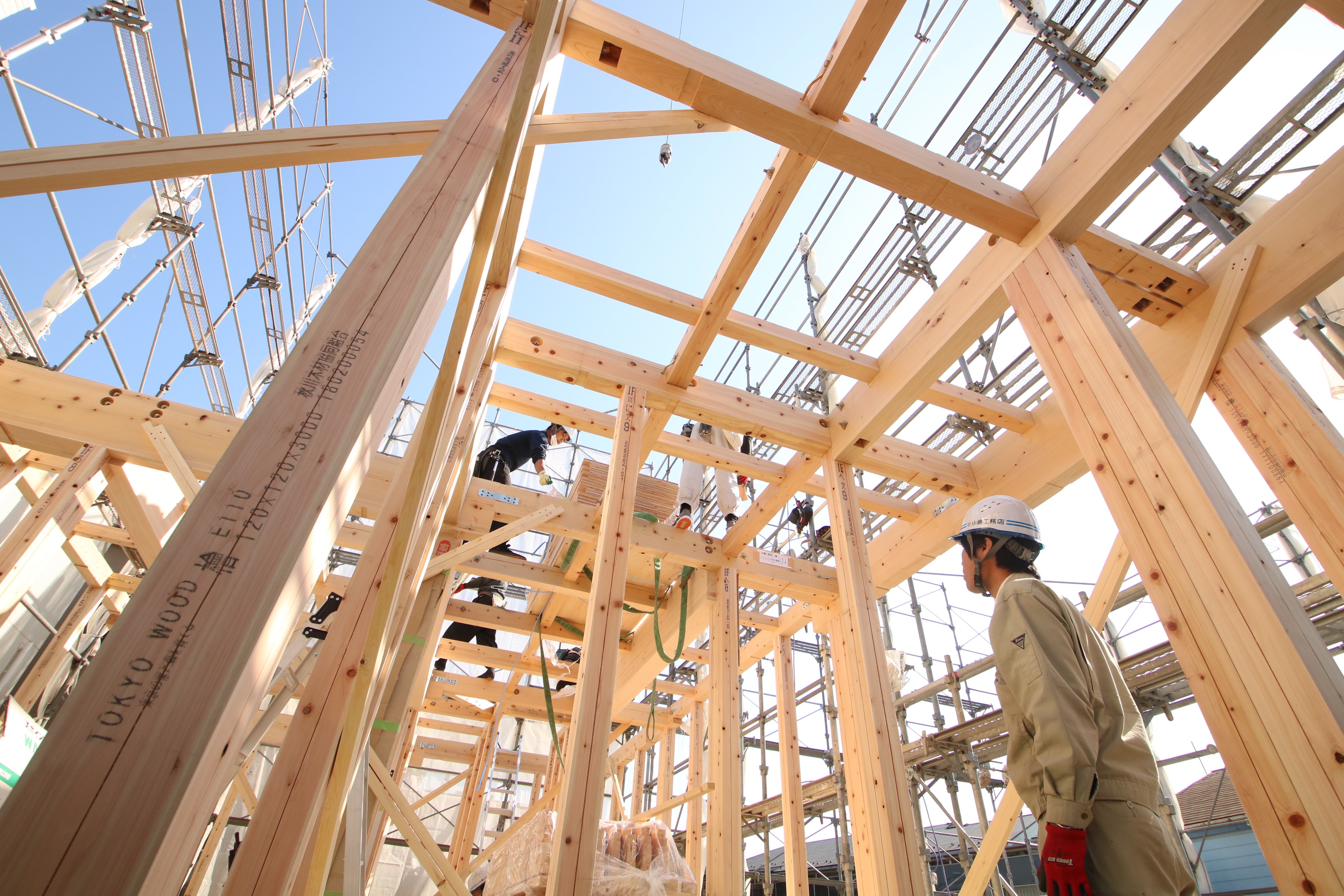 TOKYO WOODの家　建築の様子