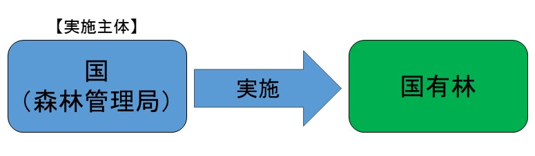 国有林直轄治山事業 実施形態図