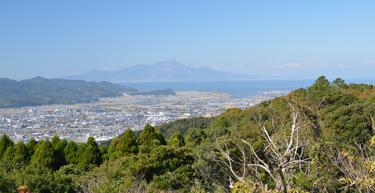 普賢岳を望む