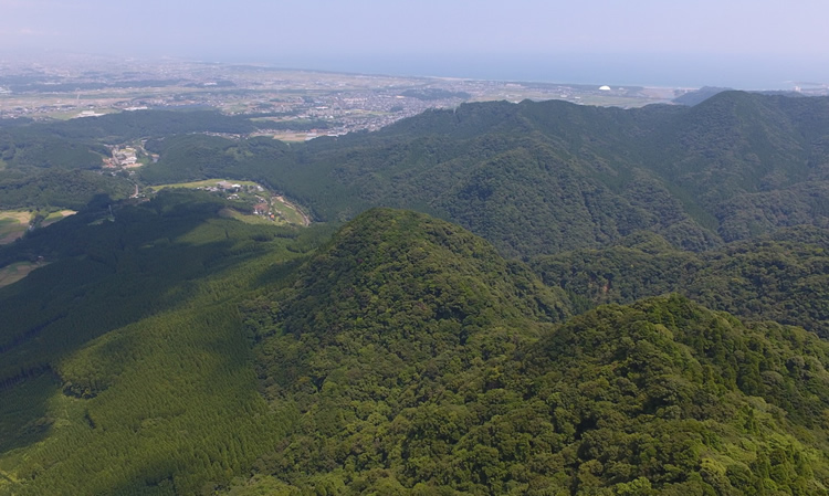 双石山第二展望台から望む宮崎市街地