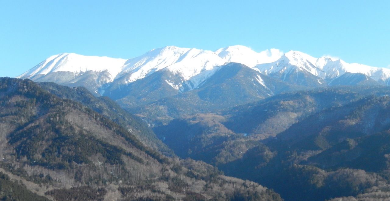 雪化粧の御嶽山