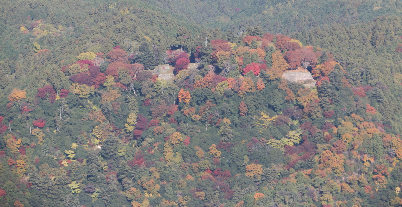 秋の高取城址