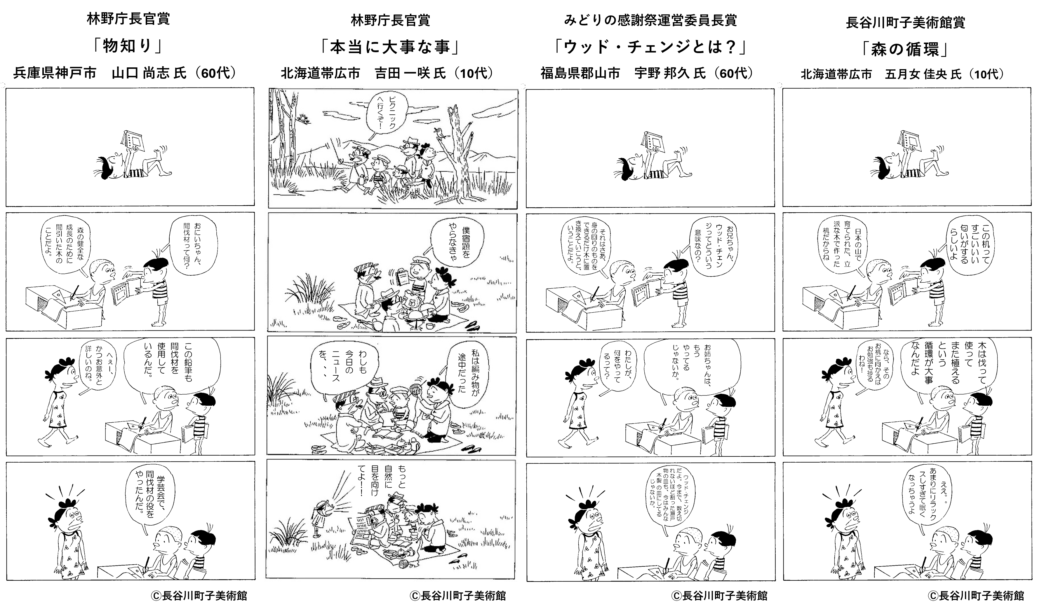 サザエさん吹き出しコンテスト2026における優秀作品４作品
