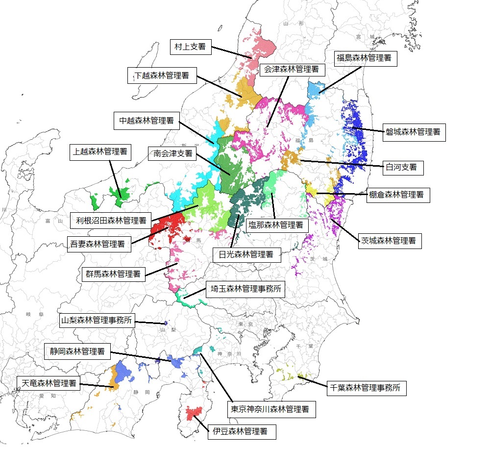 関東局管内図