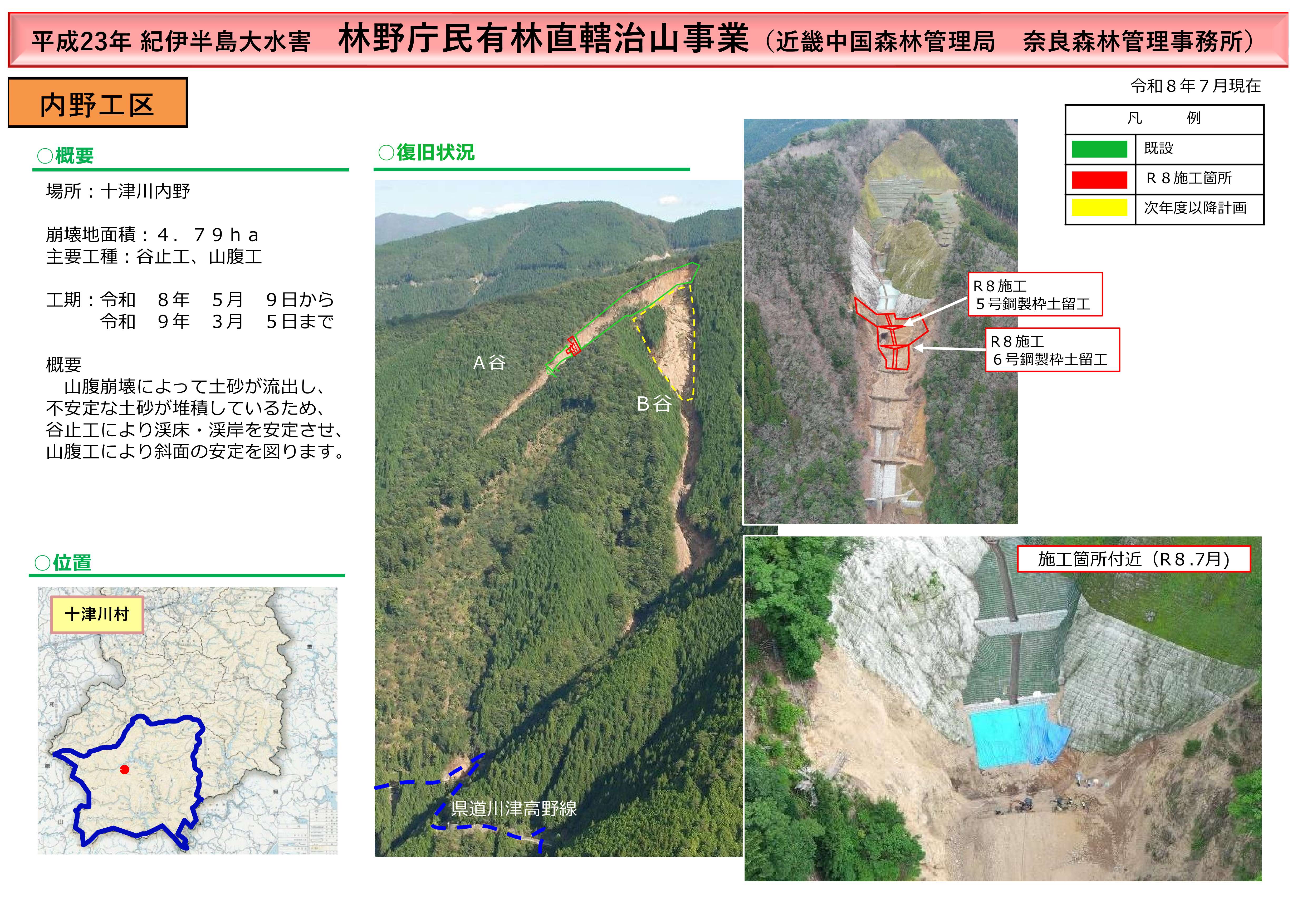 内野工区の進捗状況