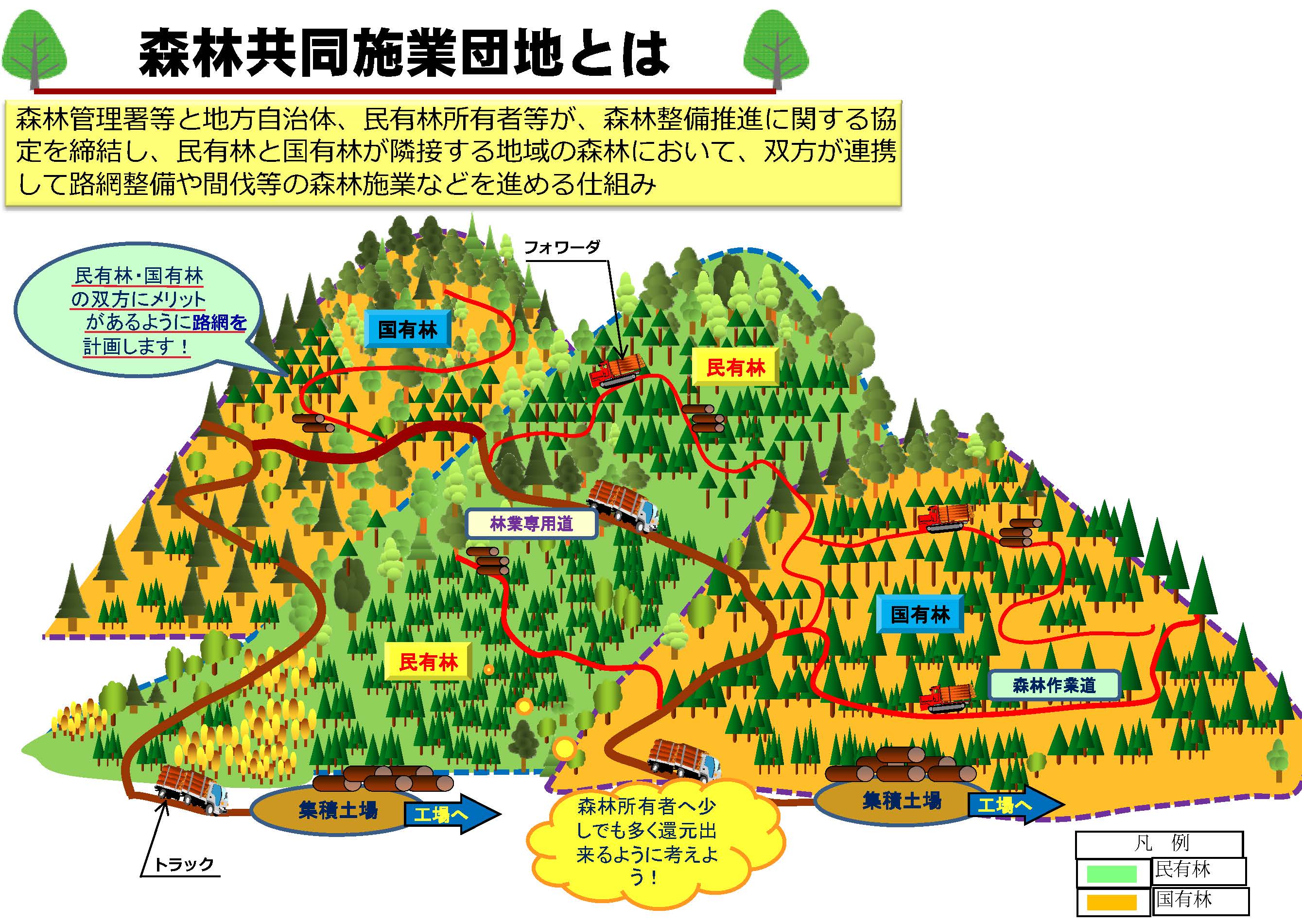 森林共同施業団地イメージ