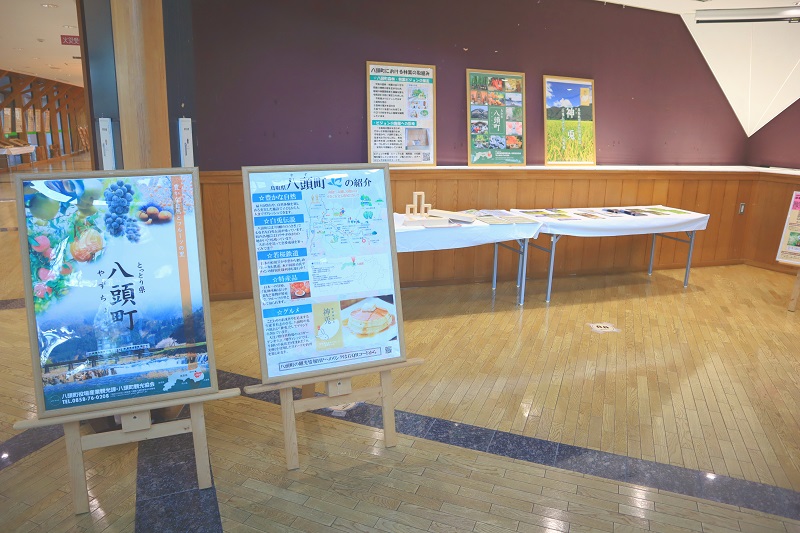 パネル展示と木工品展示