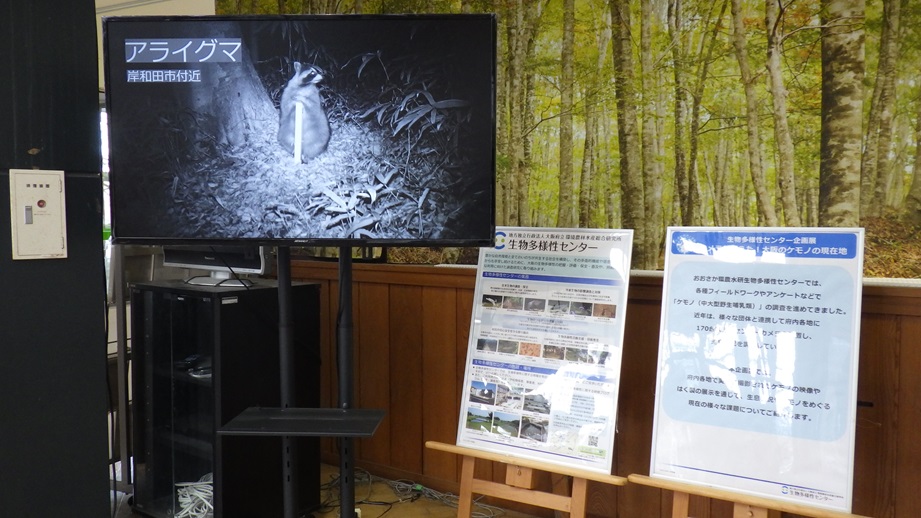 動画放映の様子とパネル