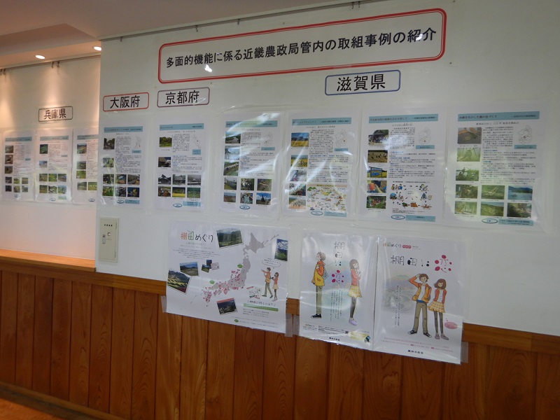 プロムナード壁側展示風景