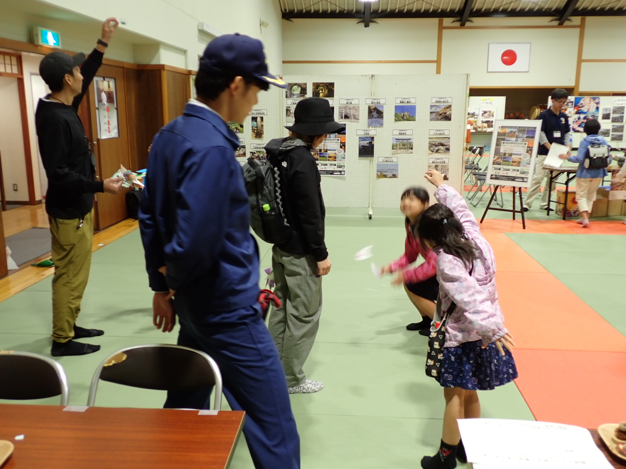 模型種飛ばしの様子