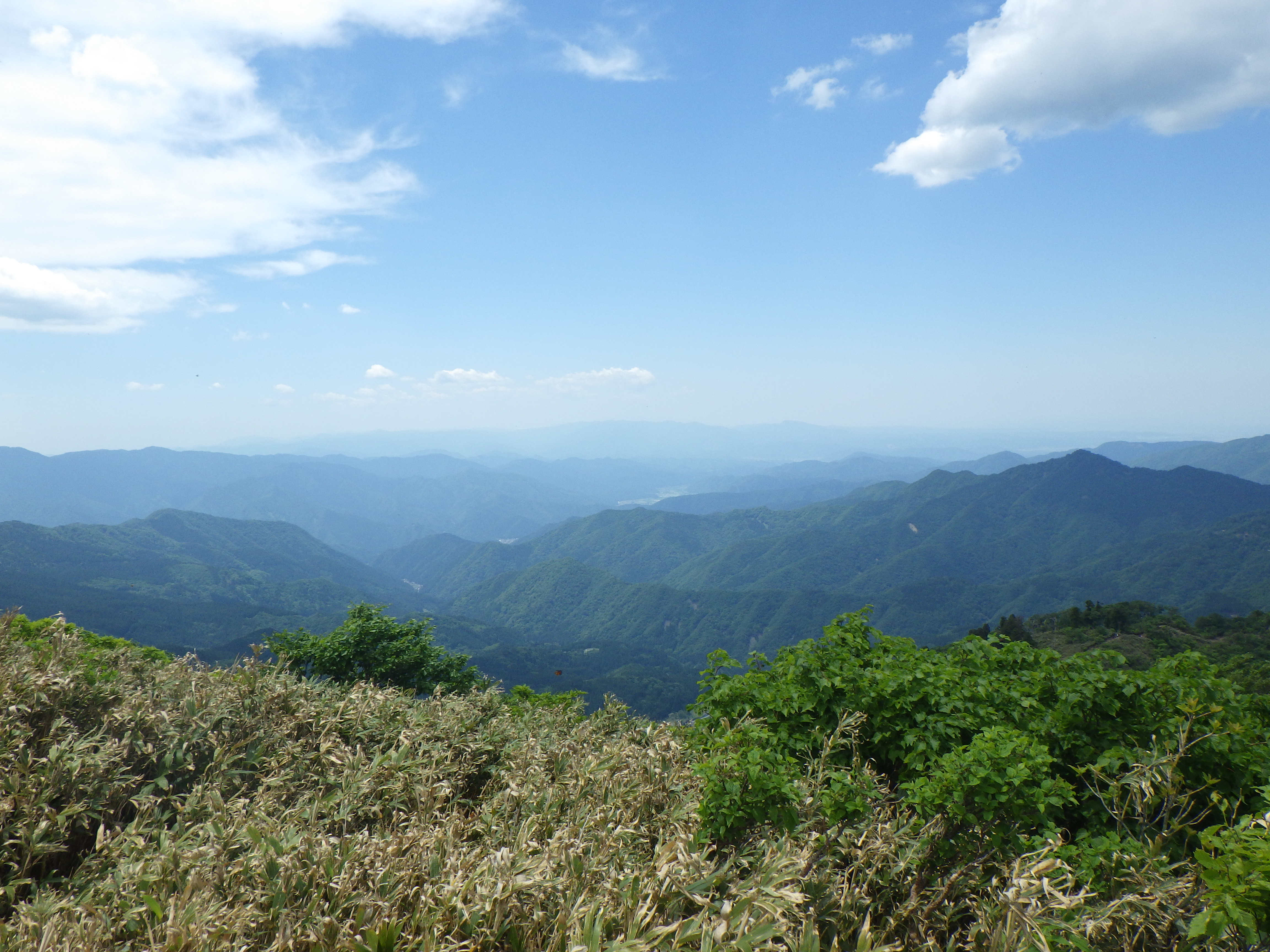 氷ノ山山頂から鳥取市方面を望む