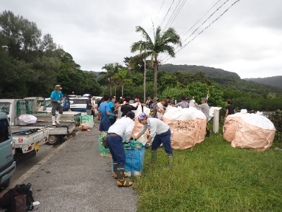 ビーチクリーン活動の様子