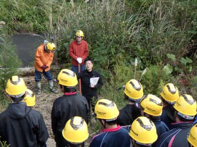 役場の方による説明