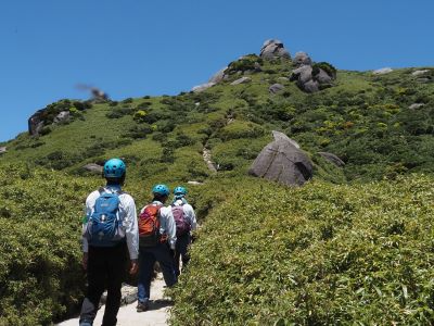 最高の天気に恵まれたパトロール(宮之浦岳コース)