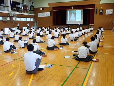 屋久島高校　登山マナー指導