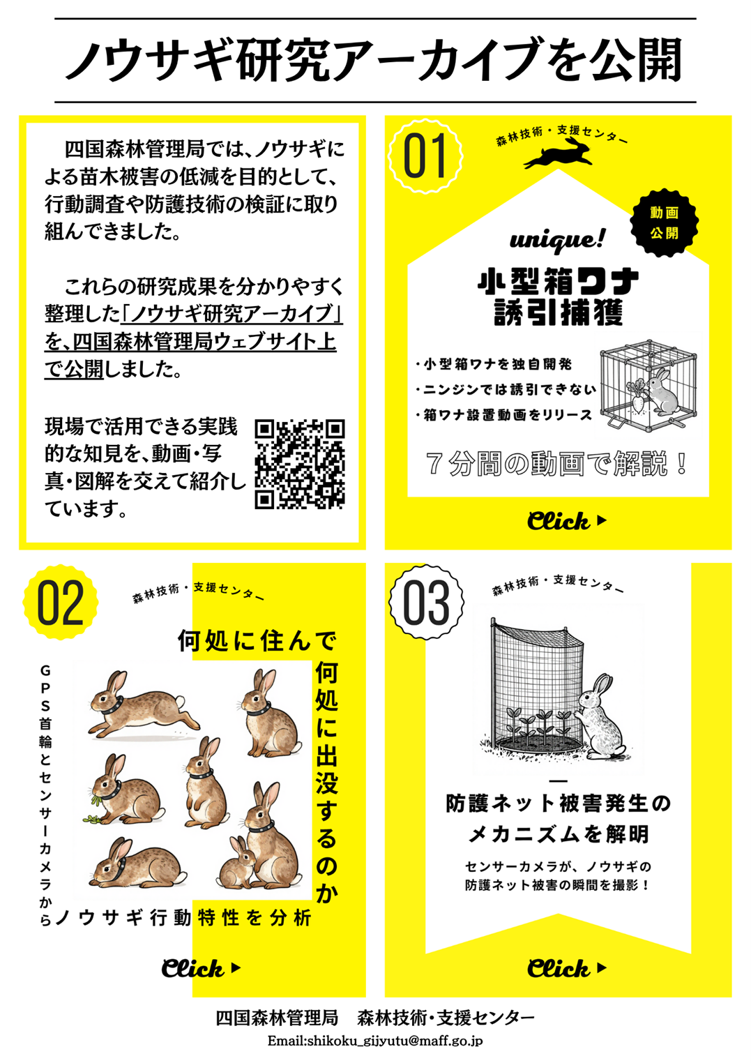 ノウサギ研究アーカイブプレス画像