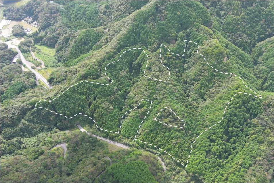 橋ヶ谷山3088へドローン撮影画像