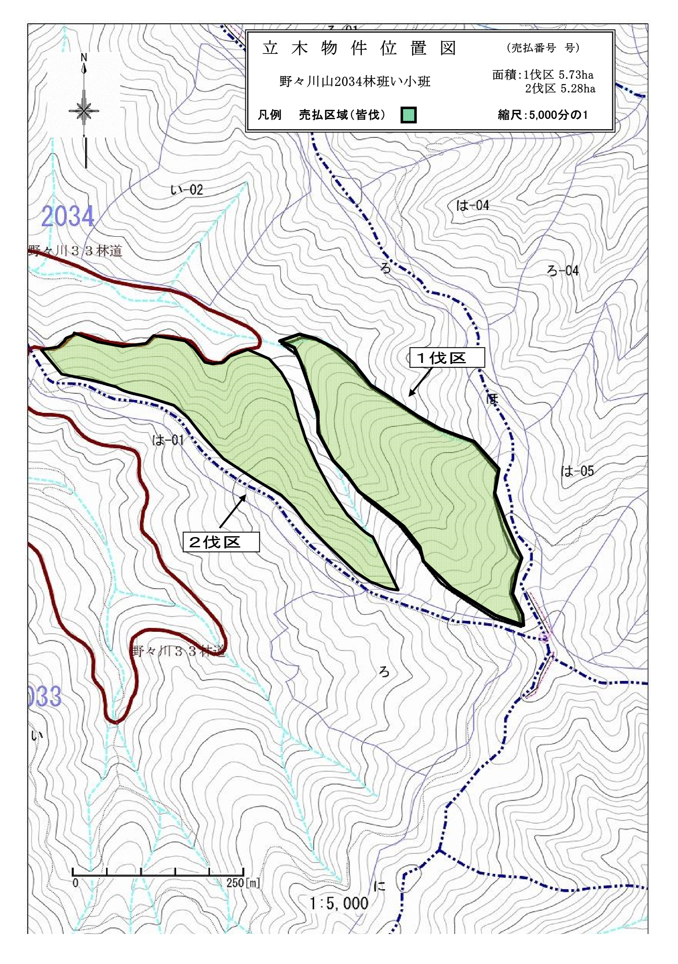 野々川山2034い位置図