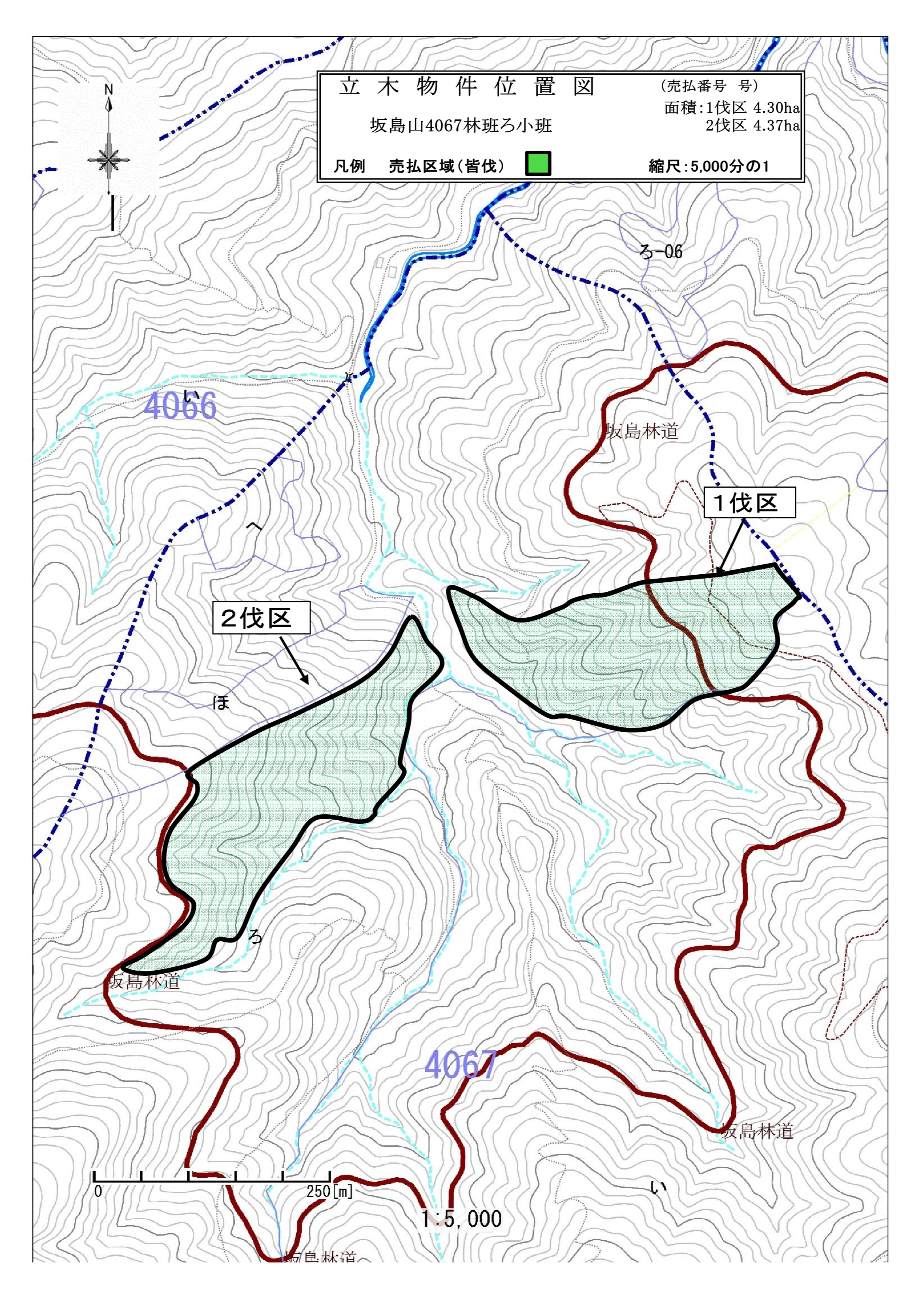 坂島山4067ろ位置図