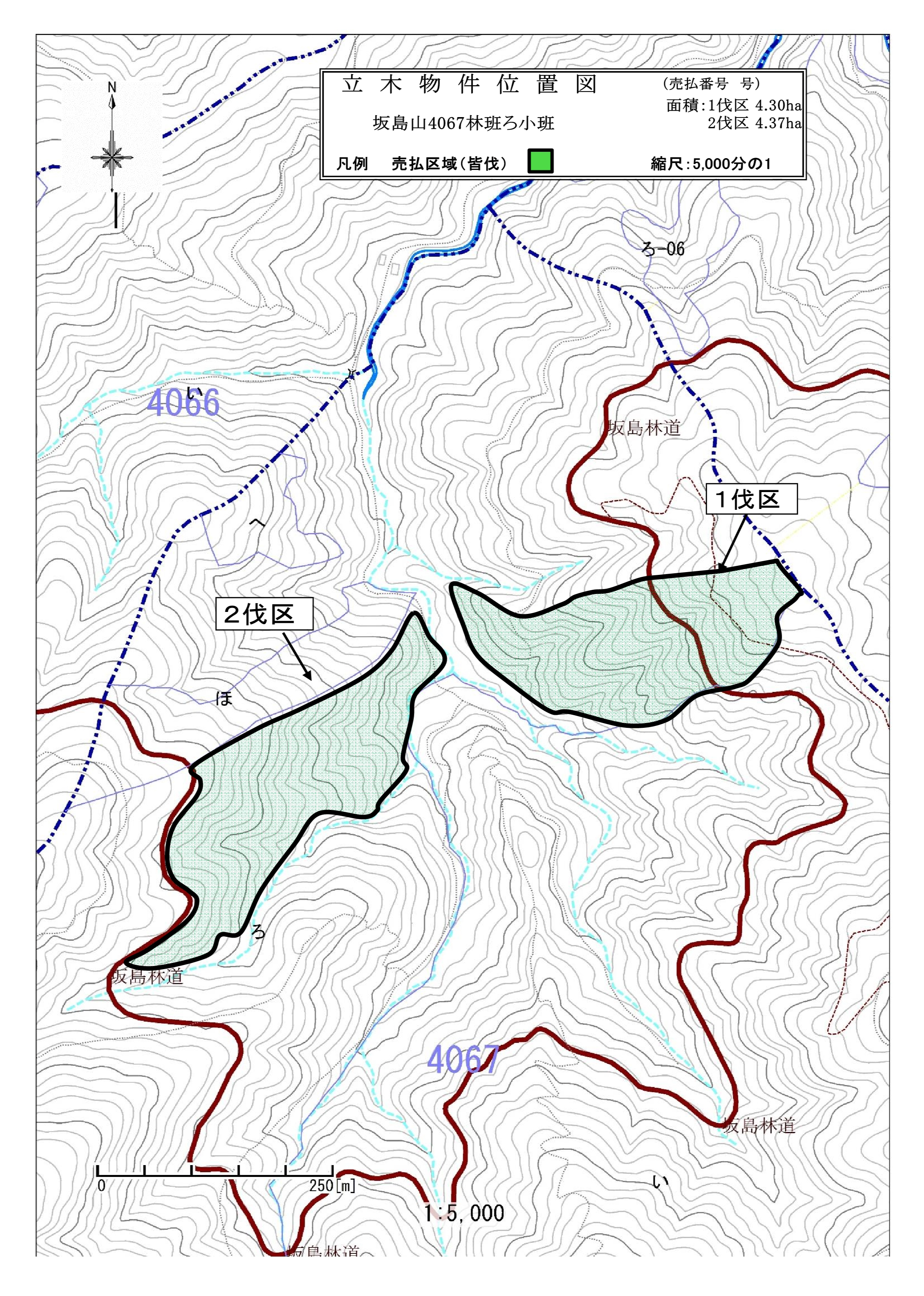 坂島山4067ろ位置図