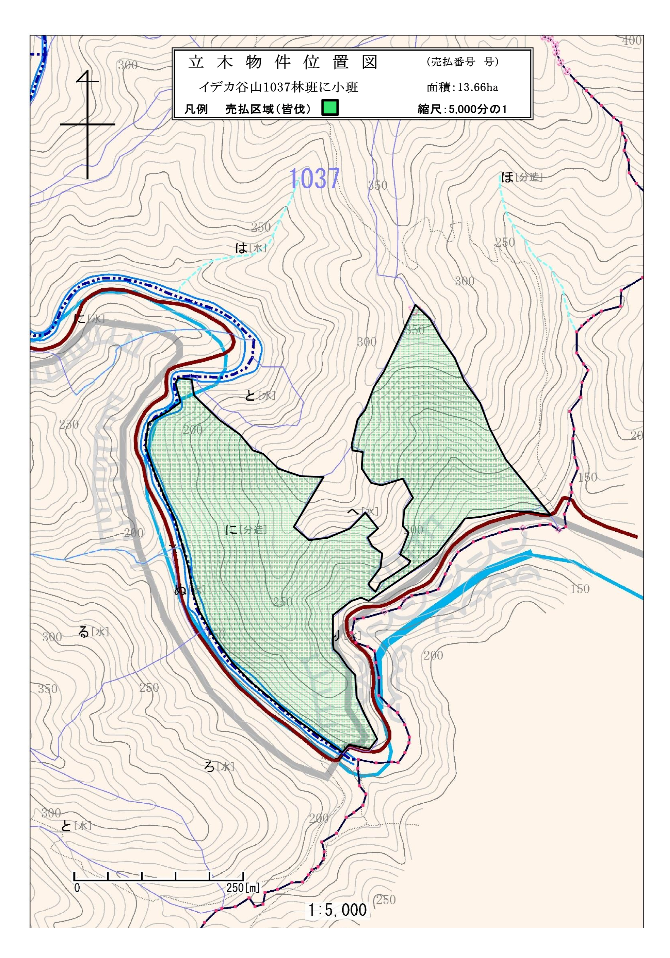 イデカ谷山1037に位置図