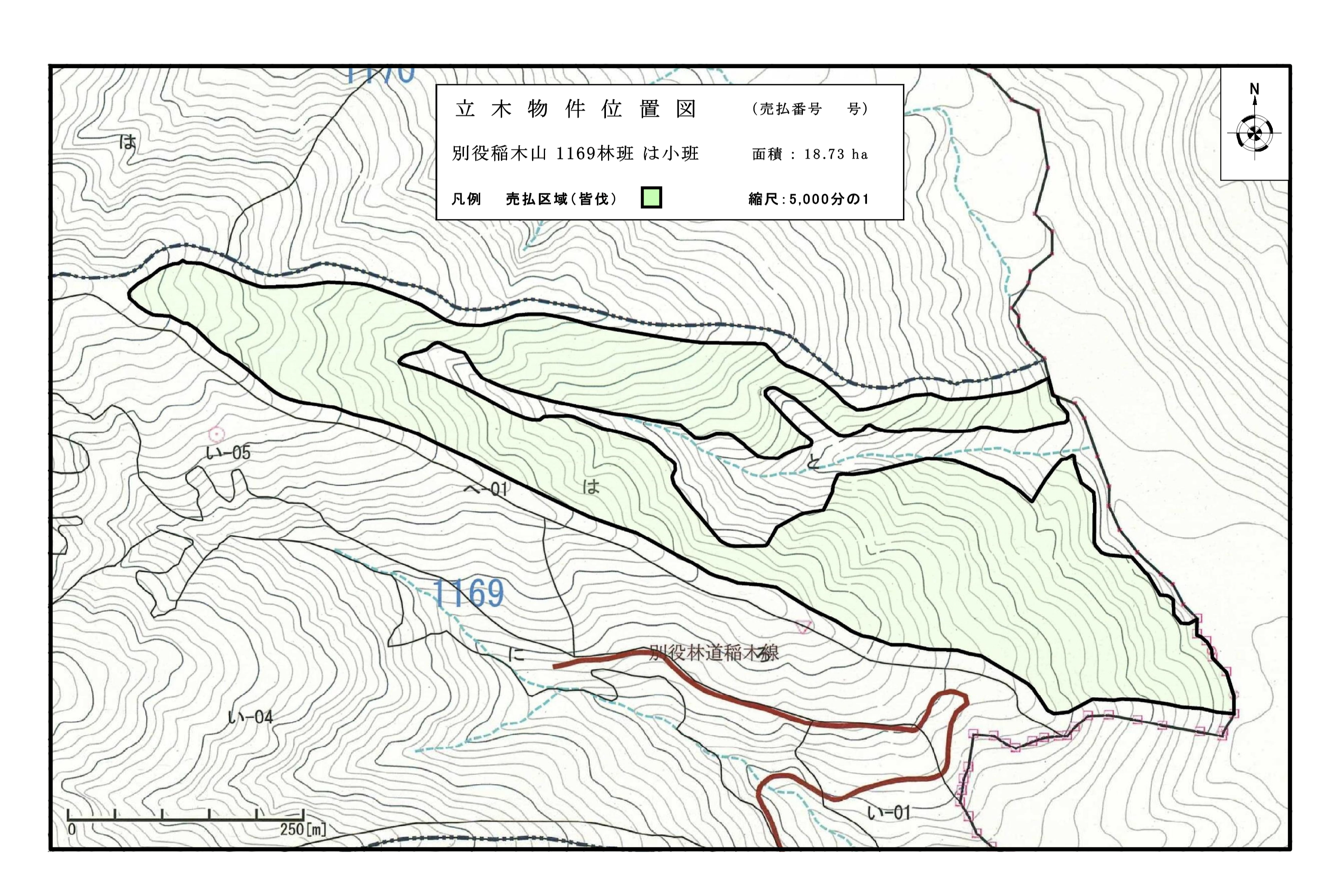 別役稲木山1169は位置図